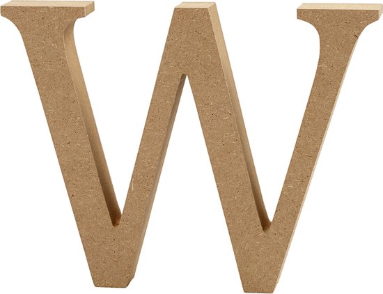 Letter, W, H: 13 cm, dikte 2 cm, 1 stuk