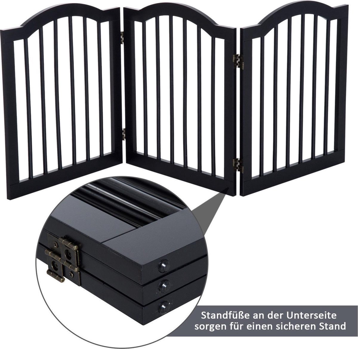 PawHut veiligheidshek auto zwart 152 cm x 30 cm