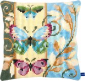 Vervaco Decoratieve vlinders Kruissteekkussen pakket