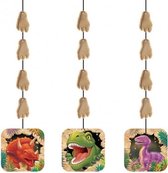 Dinosaurus feest thema hangdecoraties 6x stuks - Verjaardag feest thema voor kinderen