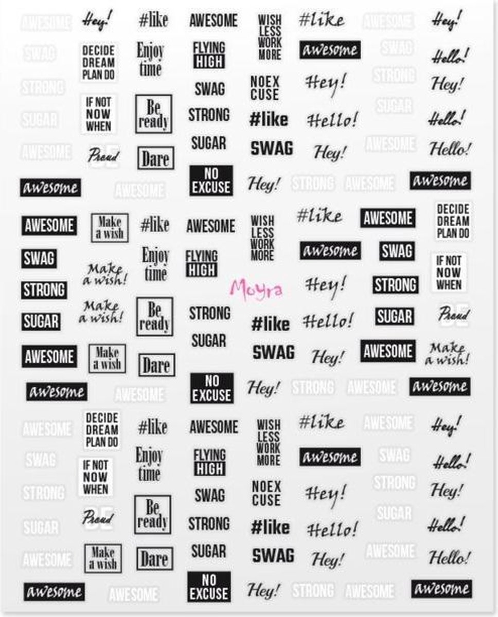 Goedkoopste Moyra Nailart Nagel Sticker Matrica No.11
