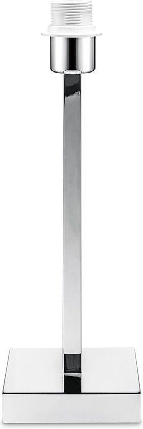 Home Sweet Home - Moderne tafellamp voet Gomez voor lampenkap - chroom - 12.5/12.5/39cm - gemaakt van Metaal - geschikt voor E27 LED lichtbron - voor lampenkap met doorsnede max.35cm