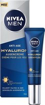 Nivea Men Anti-Age Hyaluron Eye Cream (15 ml), Eye Care Reduces Signs of Fatigue, Moisturising Cream Visibly Reduces Wrinkles in the Eye Area