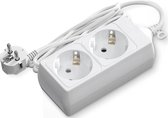 Verlengsnoer - Igna Synci - 3680W - 2 Stopcontacten - 5 Meter - Wit | Nederland