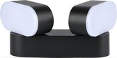 LED Tuinverlichting - Wandlamp - Vorin Criton - 12W - Warm Wit 3000K - Mat Zwart - Aluminium