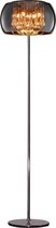 LED Vloerlamp - Trinon Vapiro - G9 Fitting - Rond - Mat Chroom - Aluminium