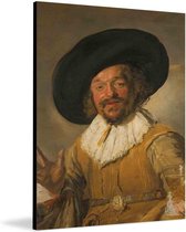 De vrolijke drinker op dibond | Aluminium | Oude Meester - 20x30 cm
