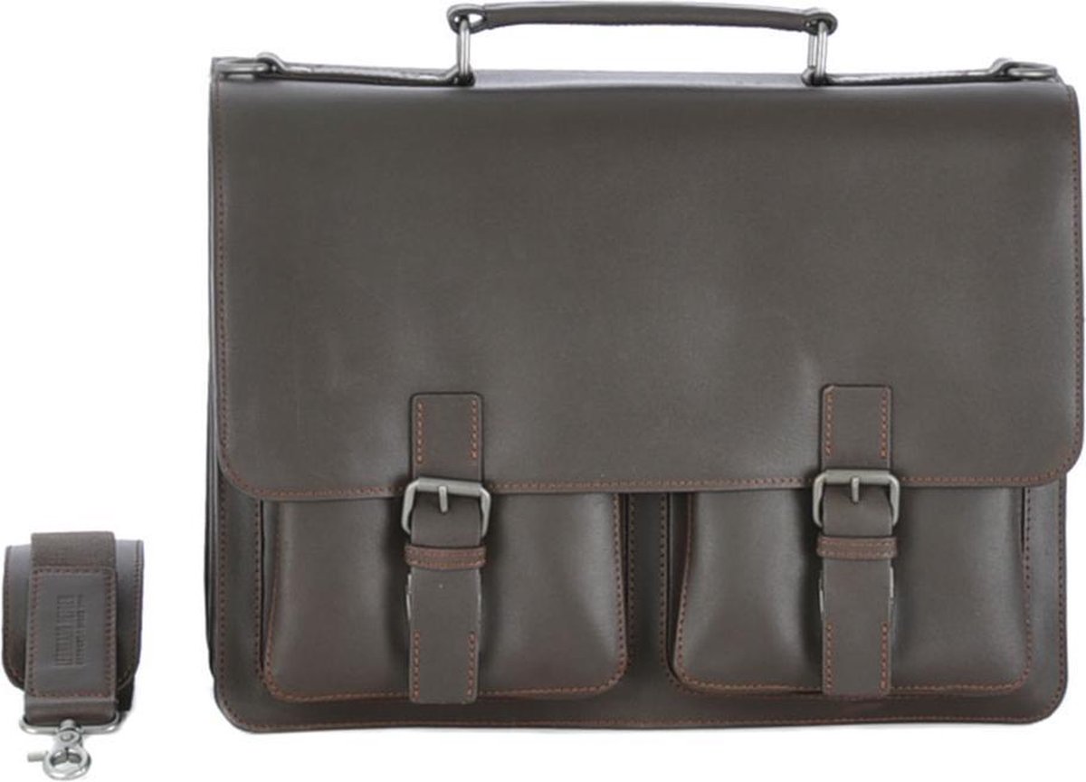 Leonhard Heyden Dakota aktetas 2-vaks 13 inch - Bruin