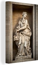 Statue romaine de femme dans la fontaine de Trevi 60x90 cm - Tirage photo sur toile (Décoration murale salon / chambre)