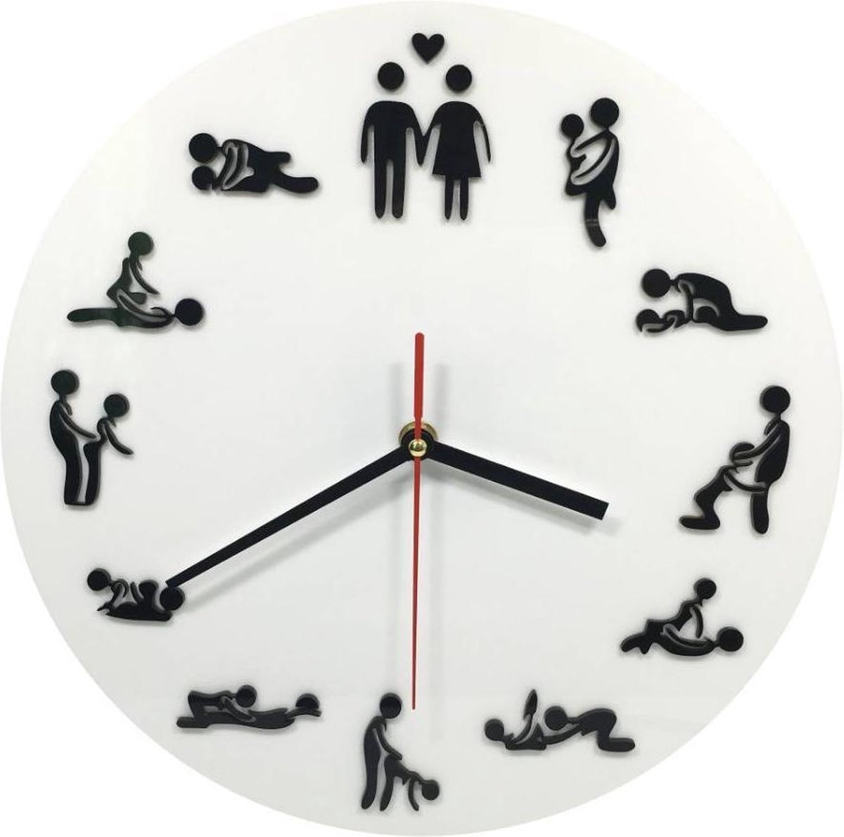 Wandklok Met Sexstandjes Sex Position Clock Bol 9743