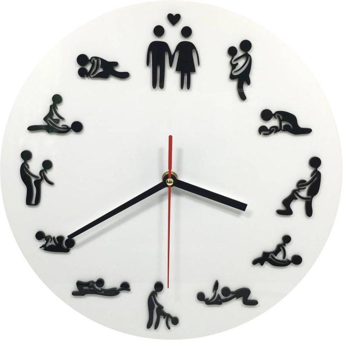 Wandklok Met Sexstandjes Sex Position Clock Bol 1252