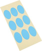Ovale etiketten, zelfklevend, 90 x 53 mm, 4 per vel Lichtblauw