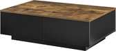 Salontafel Kagiso met lades 95x60x31 cm zwart en houtkleurig