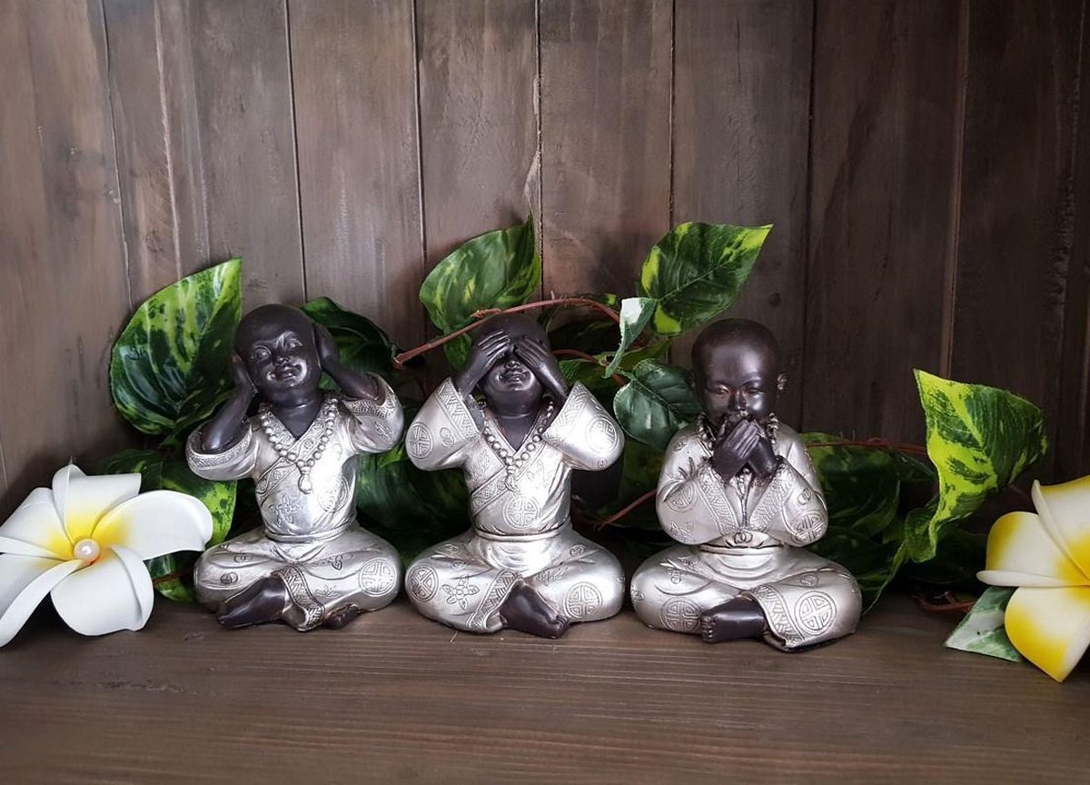 Horen zien zwijgen beeldjes Boeddha – 15 cm hoog | GerichteKeuze | bol.com