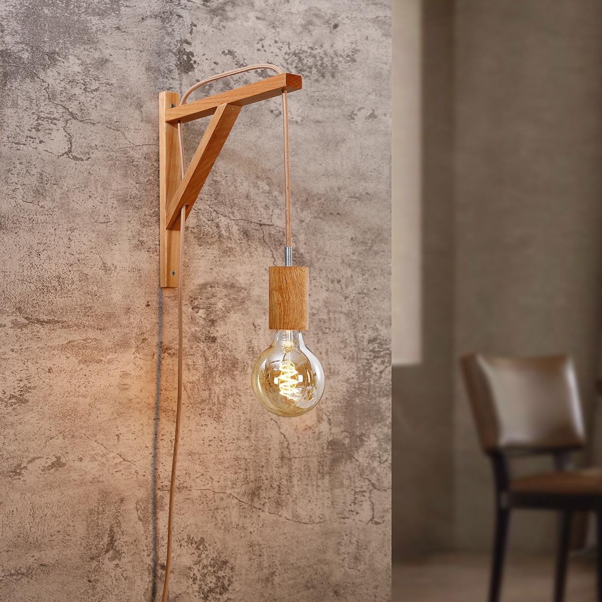 Home Sweet Home - Wandhaak Angle - voor muur hanglamp - haak gemaakt van  hout -... | bol.com