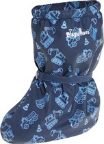 Playshoes - Waterdichte overschoenen met fleece voering - Bouwplaats - Donkerblauw - maat S (size 22)
