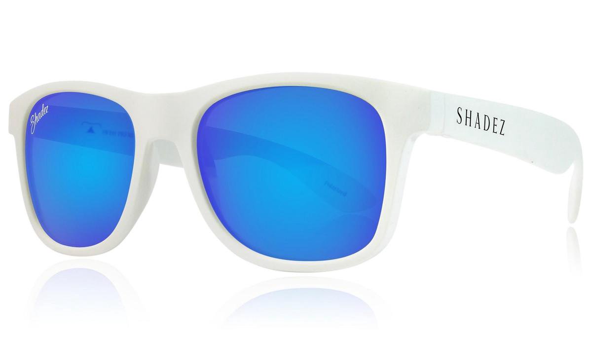 Shadez - gepolariseerde UV-Zonnebril voor volwassenen - Wit/Blauw - maat Onesize (16+yrs)