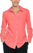 Coolibar - UV-werende Blouse voor dames - Hepburn - Roze - maat XXL