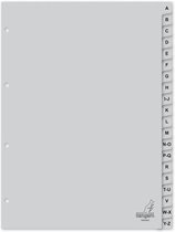 tabblad Kangaro A4 letters PP 120mµ grijs 4-gaats 20-delig A-Z G420AZ