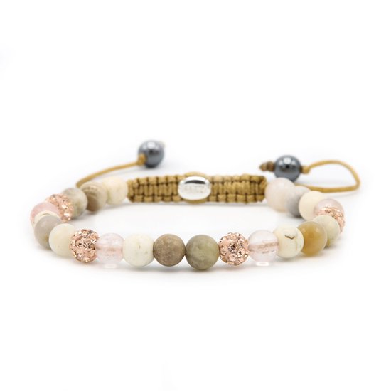 Karma Spiral Dames Armband Steen - Meerkleurig