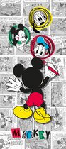 Sanders & Sanders poster Mickey Mouse grijs, geel en rood - 600763 - 90 x 202 cm
