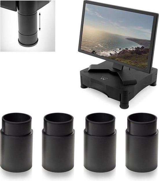 Ewent EW1280 Monitor Riser | A4 Lade | Zwart - MOG ICT B.V