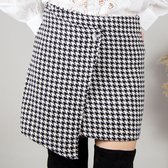 Overslag rok met Pied de poule - Zwart/wit