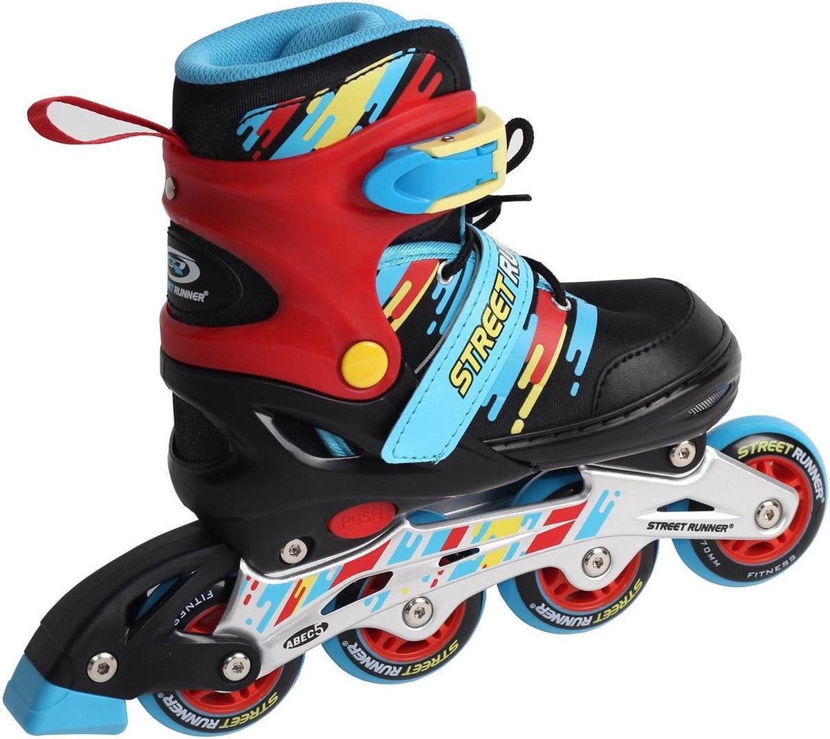bol.com | Laubr skeelers Streetrunner abec 5 maat 35-38 multicolor - Zwart