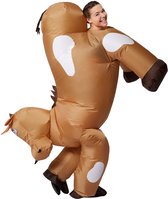 dressforfun - Zelfopblaasbaar kostuum paard - verkleedkleding kostuum halloween verkleden feestkleding carnavalskleding carnaval feestkledij partykleding - 301325
