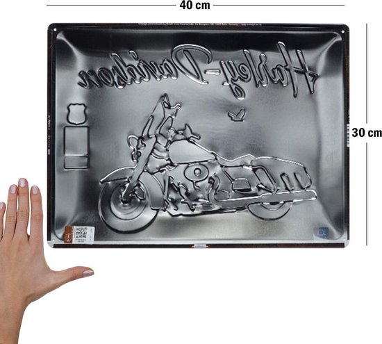 Wandbord - Harley Davidson Born To Ride - 30x40cm