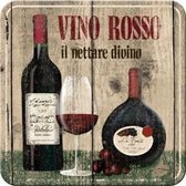 Onderzetters - Vino Rosso - Set 5 stuks - 9 x 9 cm