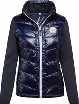 Soccx ® outdoorjack in een materiaalmix, donkerblauw