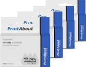 PrintAbout - Inktcartridge / Alternatief voor de HP C9396AE (nr 88XL) / 4 Kleuren