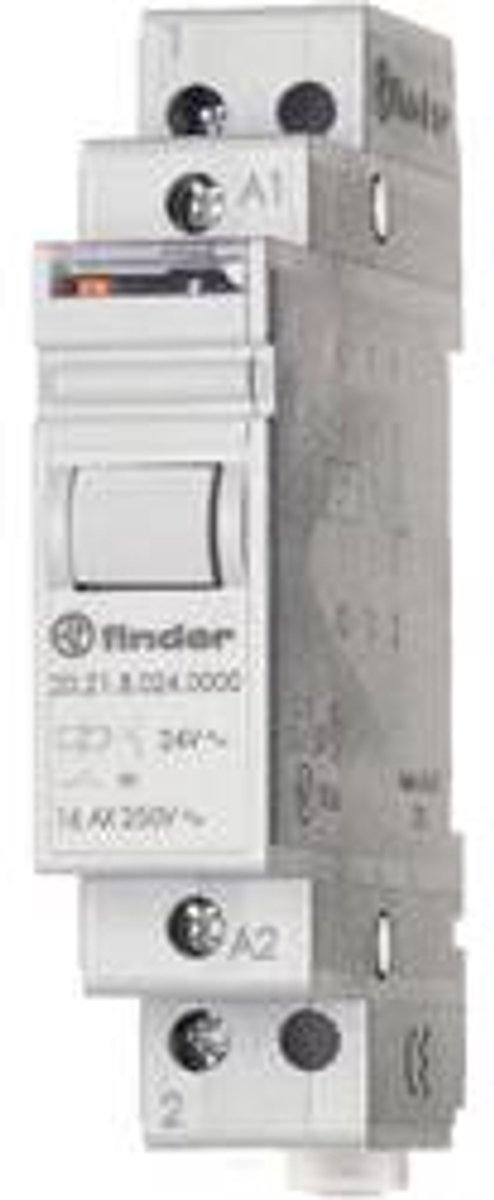 Finder 20.21.8.024.4000 Stroomstootschakelaar DIN-rail 1x NO 24 V/AC 16 A 4000 VA 1 stuk(s)
