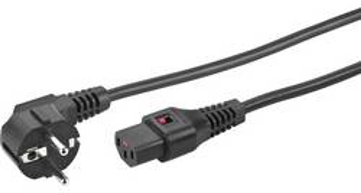 Monacor AAC-500IEC Apparaat (koud) Stroomkabel 5.00 m Zwart
