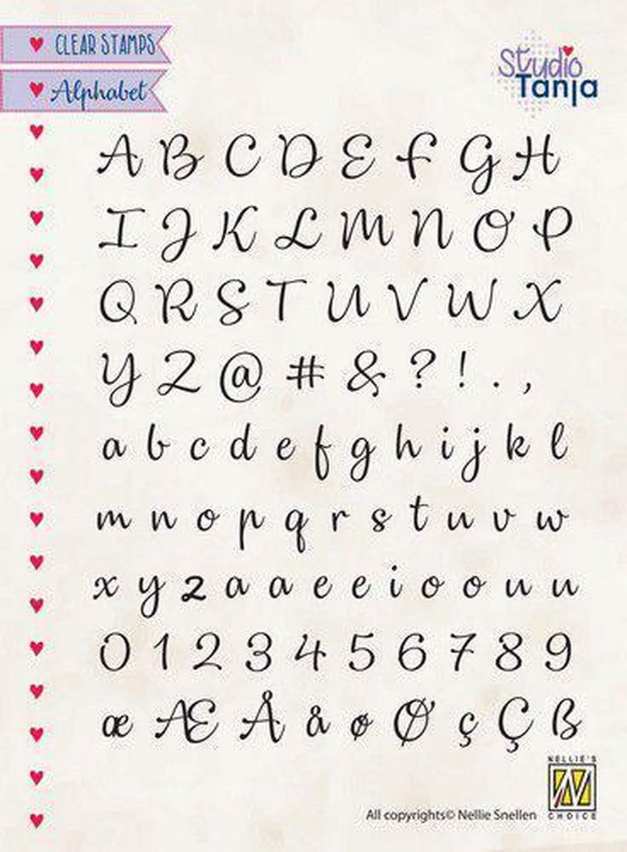 ALCS003 Clear Stamps Alphabet Lena-2 Nellie Snellen stempel letters & cijfers Alfabet