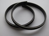 Band fluweel plat 10mmx2 milimeter zwart 50 centimeter