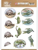 Reptiles Wild Animals Outback 3D-Push-Out Sheet by Amy Design