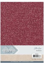 Card Deco Essentials Glitter Paper Bordeaux