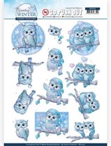 Yvonne Creations - Sparkling Winter - Winter Owls SB10402 - stansvel/ pushout 3d