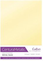 Metallic Karton - Wit Goud - A4 - 310 gram - Centura Metallic - 10 vellen