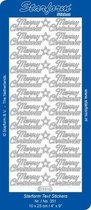 Starform Stickers Text EN Christmas: Merry Christmas 1 (10 PC) - Silver - 0351.002 - 10X23CM