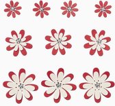 FLORELLA-Bloemen Design I rood-creme