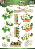 3D Knipvel - Jeanines Art -Garden Classics - Witte Bloemen