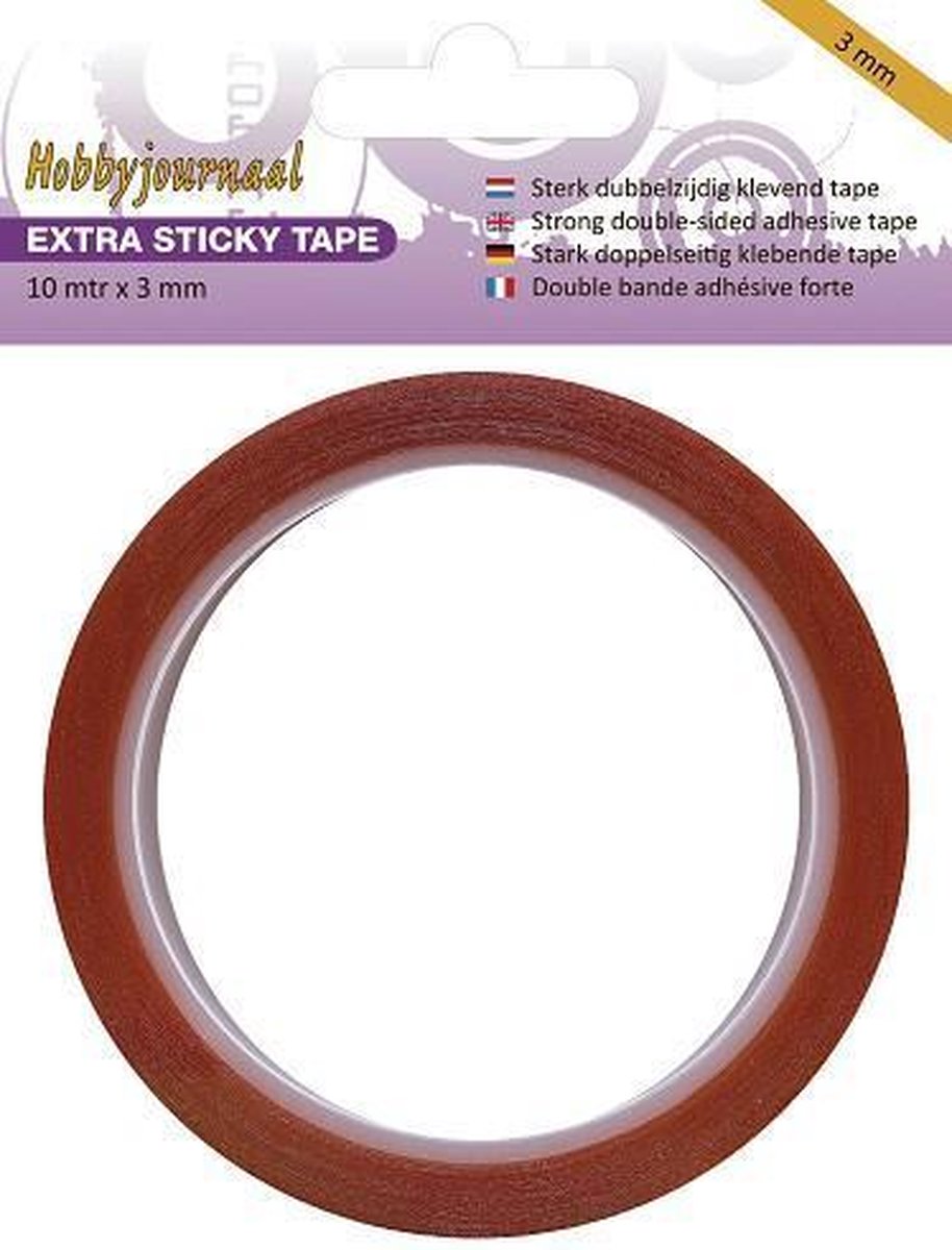 Afbeelding van product Hobbyjournaal - Extra Sticky Tape - 3 mm
