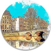 Wandcirkel Watercolor Canal