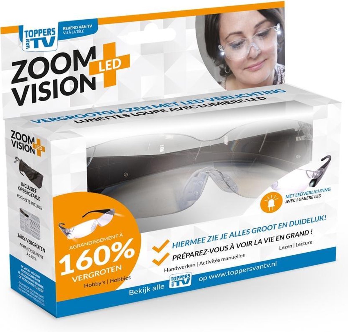 vaas regeren Precies Zoom Vision LED - Vergrotende Bril - met LED verlichting | bol.com