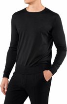 FALKE Trui Ronde Hals Merinowol 60128 3000 black - Zwart 3000 black Heren - M
