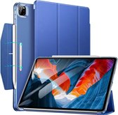 Coque iPad Pro 2021 (12,9 pouces) - Yippee Tri-fold - Coque Smart Stand Slim Fit - Blauw