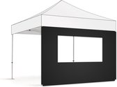 Zijwand 4m met raam – Easy up Professional | Heavy duty PVC - Zwart